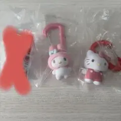 サンリオ カラフルカラビナマスコットチャーム キティ マイメロ 2点セット