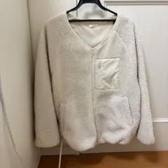 Honeys ボアジャンバー 白 ボアブルゾン アイボリー