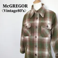 【ヴィンテージ80's】マクレガー　チェック柄ウール混CPOジャケット　L