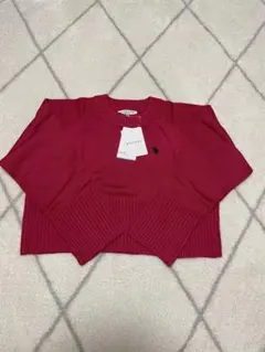 ⭐︎特別値下げ中⭐︎【新品タグ付】POLO クロップド丈ニット M ピンク