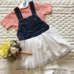 used☆プティマイン &チェロッキー☆トップス&ジャンパースカート☆2枚セット