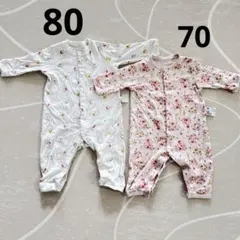 ユニクロ 長袖カバーオール 70cm80cm