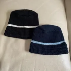 新品★ニットバケハ ネイビー1点★幼稚園児用/52~56cm