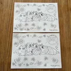 鬼滅の刃　無限列車編　特性塗り絵 2枚セット