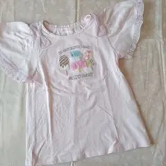 新品　メゾピアノ　mezzo piano アイスクリーム刺繍 Tシャツ 130