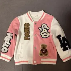 SHEIN ピンク　ジャケット　刺繍入り