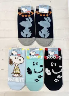 スヌーピー SNOOPYレディースソックス 5足セット23-25cm新品