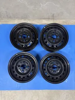13インチ4本セット！ダイハツ アトレー外し タイヤ付きおまけ ダイハツ（DAIHATSU） 純正 13インチ マットブラック 新品タイヤ付き 4