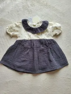 フリル襟　半袖　チュニック　Tシャツ　ブラウス