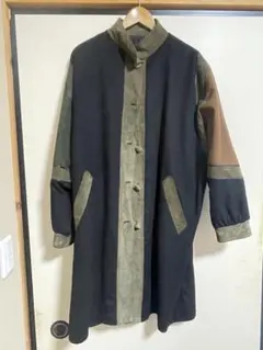 sacai　VINTAGE LEATHERWOOL LONG COAT古着コート