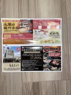 有馬温泉 太閤の湯・有馬きらり 特別優待券