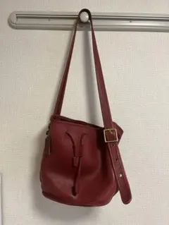 レザー ショルダーバッグ 赤　coach