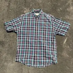 Eddie Bauer チェックシャツ 高配色 S 赤/緑