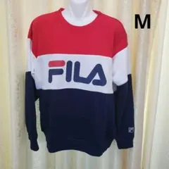 美品★FILA トレーナー　サイズM　紺白赤　送料込み