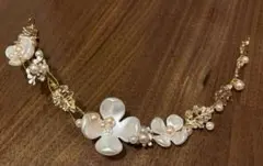 髪飾り　ヘッドドレス　ゴールド　結婚式　発表会　卒業式