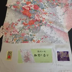 加賀友禅 絹反物 花柄 12.0m