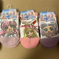 プリキュア　キッズ靴下 3足セット 15-20cm