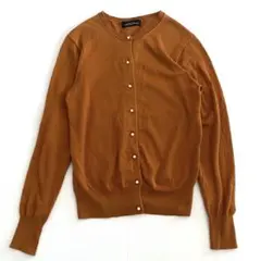 green label relaxing カーディガン パールボタン コットン