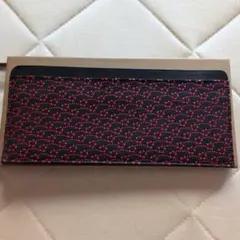印伝屋 長財布 札入れ ブラック×レッドのサムネイル