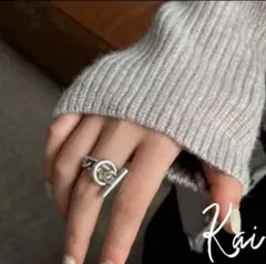 チェーンリング　メキシカンジュエリー ヴィンテージ　ユニセックス　シルバー