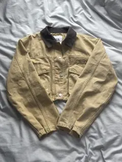 ZARA ベージュ クロップドジャケット