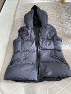 PLST フード付きダウンベスト Lサイズ ブラック