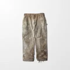 ダブルニー　W36　L30　USA製　ベージュ　フェード　ダメージ　ダック　古着 ダブルニー W36 L30 USA製 ベージュ フェード ダメージ ダック 古着