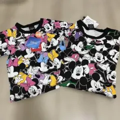 ミッキー　ミニー　総柄　ベビードール　BABY DOLL Tシャツ　ディズニー