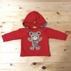 ミキハウス　トップス　フード　くま　80