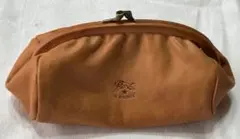 【新品未使用】イルビゾンテ（IL BISONTE） ポーチ レザーポーチ ヌメ