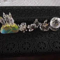 クリスタル動物、スワロフスキー フィギュア5点セット