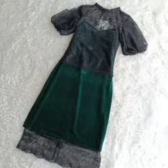 新品✨️ヤマダヤ スコットクラブ RireFete レース ベロア ワンピース