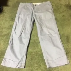 グローバルワーク クロップドパンツ ライトブルー M