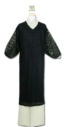 c828【新品・未使用】レース割烹着　黒　茶道　エプロン　水屋　限定品