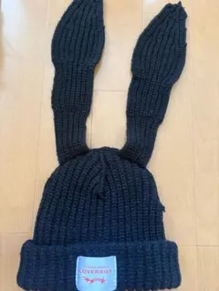 SHEIN LOVERBOY ウサギ耳 ニット帽 ブラック