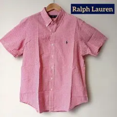 現行タグRalph Lauren チェック サッカー半袖シャツ ボタンダウン Lのサムネイル