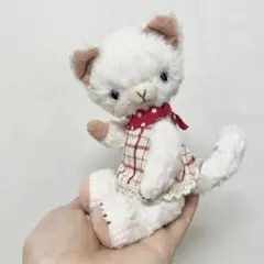 くるくる巻き毛♡デボンレックス子猫♡メリーちゃん♡アートドール♡ぬいぐるみ♡ くるくる巻き毛♡デボンレックス子猫♡メリーちゃん♡アートドール