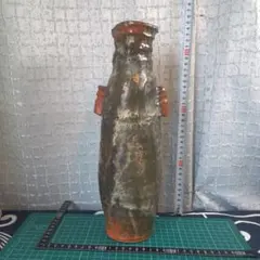 骨董１５ 楽焼？ 紫野焼？鶴印 鶴亭？レトロアンティーク ヴィンテージ