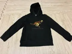 GLOBAL WORK 恐竜パーカー110- Lサイズ ブラック