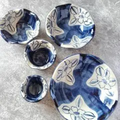 花形陶器皿 5点セット