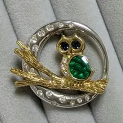 ◎250763◎フクロウ？のブローチ