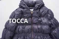 極美品 TOCCA トッカ リボン ダウンコート ネイビー 140
