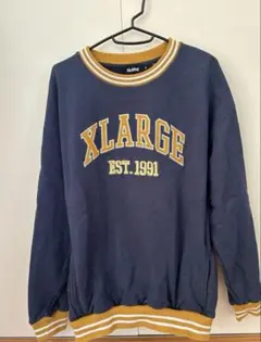 XLARGE トレーナー ネイビー/イエロー