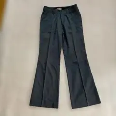 美品 黒 綺麗めスラックス パンツ ストレッチ素材 M レディース