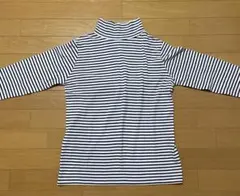 ソフトタートルネックT ボーダー かわいい着心地抜群