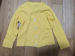一回着用のみ★UNIQLO 110 黄色い長袖カーディガン