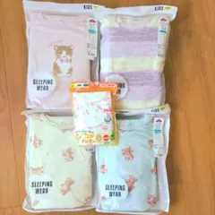 新品未使用　キッズパジャマ4着＆長袖肌着　100cm
