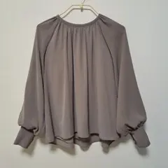 FENNEL フェンネル ボトルネック バルーンスリーブ ブラウス 9号 M 
