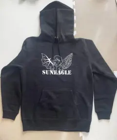 【Sun Eagle】パーカー ブラック　12オンス/ Lサイズ