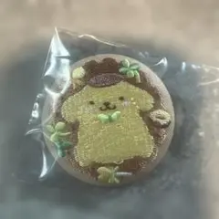 サンリオ刺繍缶バッジ　ポムポムプリン